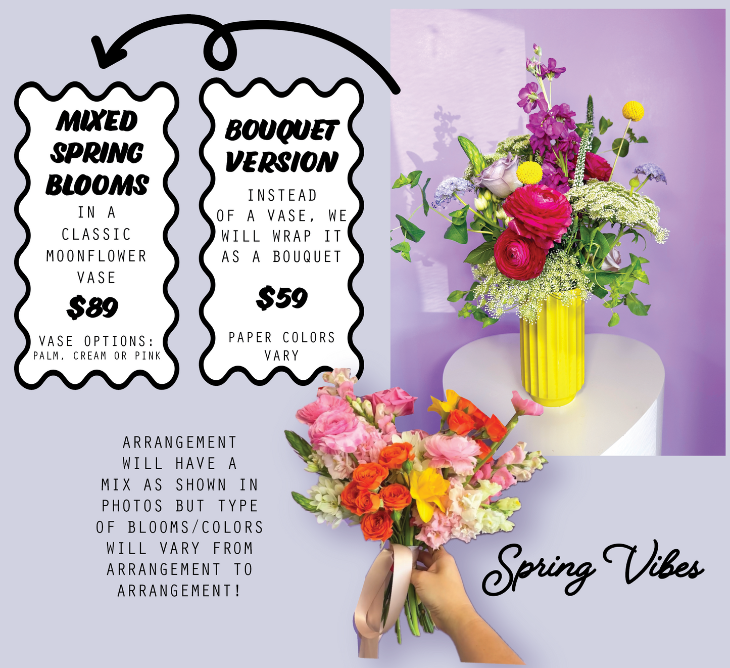 "SPRING BLOOMS"  Mixed Arrangement